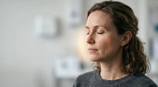 Portrait éditorial illustrant la précision du laser esthétique sur la peau, entre correction et limites du traitement